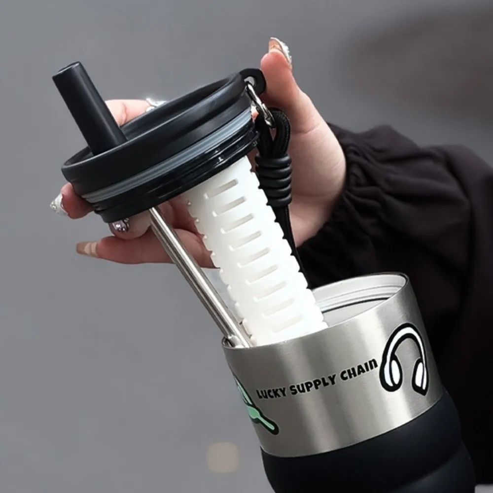 

Новая вакуумная чашка объемом 600 мл с ручкой, термобутылка из нержавеющей стали/керамики 316, изолированная чашка большой емкости