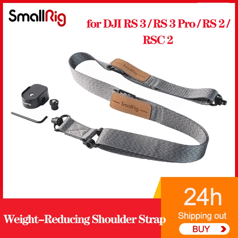 SmallRig Weight-Reducing Shoulder Strap for DJI RS 3 / RS 3 Pro / RS 2 / RSC 2 Quick Attachment and Release with 1/4 3/8 Holes