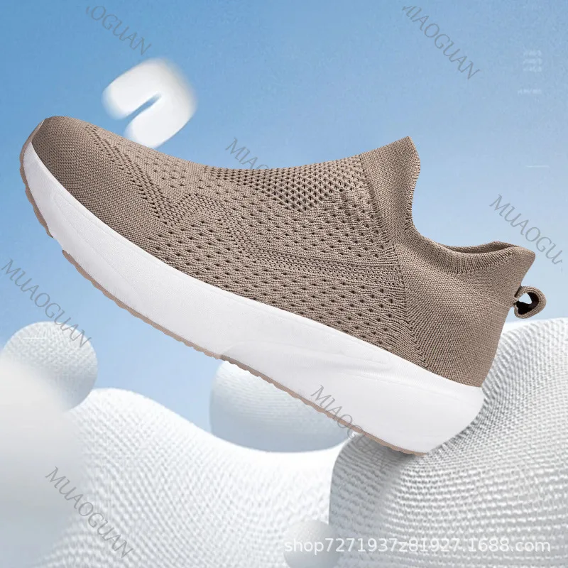 Summer Mesh Breathable Men's Sneakers High Quality Running Elastic Lightweight Sports Shoes Casual Comfort No Slip Footwears