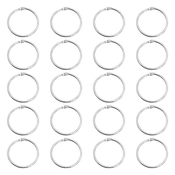 20 szt. Klamra Hoop luźne liście pierścienie do segregatorów duży klucz indeks klips do kart metalowy do rzemiosła książka biuro