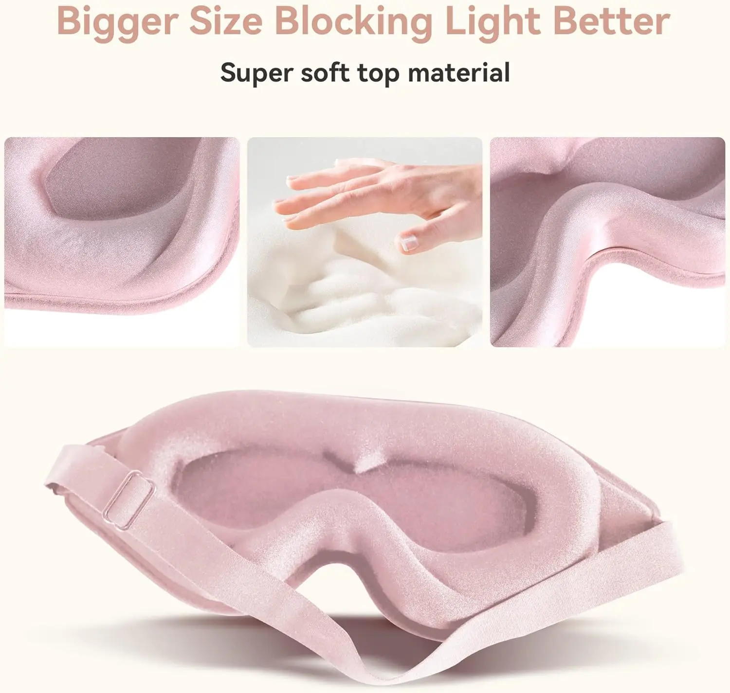 Sleep Eye Mask for women Upgraded 3D Deep Contoured Eye Covers for Sleeping with Adjustable Strap,Block Out Light