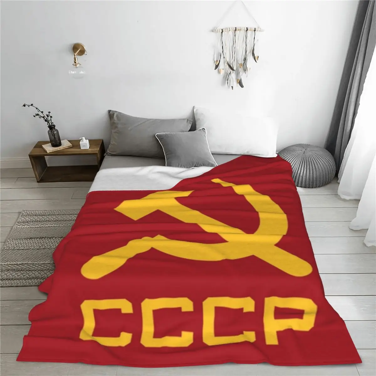 

CCCP Star-Soviet-Union USSR Blanket Fleece Sofa Super Soft Throw Blankets for Couch Bedding Travel Throws Bedspread Quilt