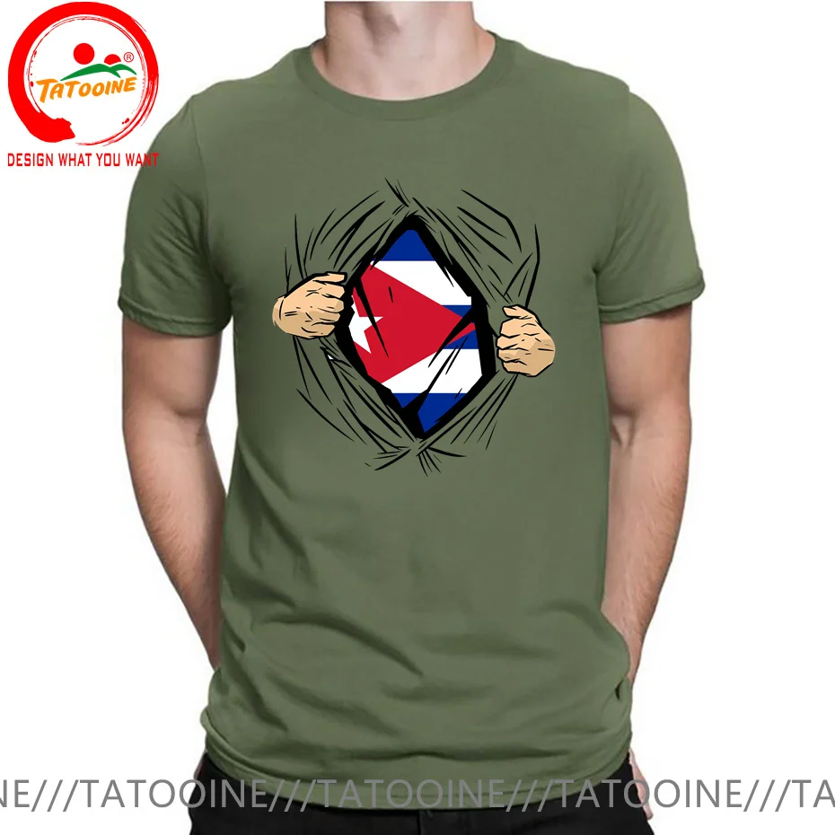 Camisa vintage bandeira cuba t para homens, férias do Caribe, viagens, poder, cuba