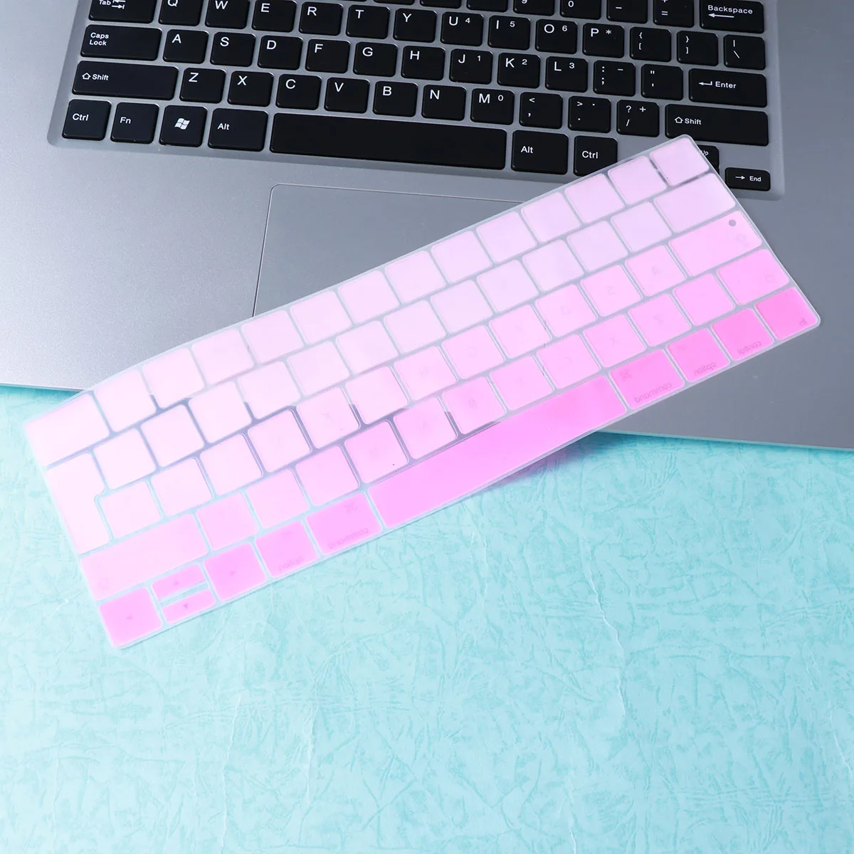 

Keyboard Cover Foreign Language Protection Keyboard Membrane Rainbow Keyboard Cover for Pro 13/15 (European Version of English)(