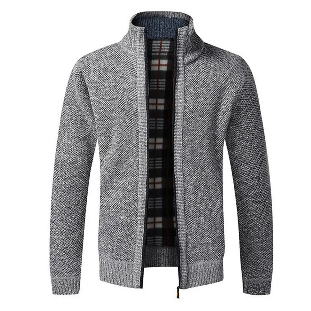 Men Winter Jackets Coats Sweaters Cardigan Sweatercoats Good Quality Male Stand-up Collar Casual Slim Fit Sweaters Cardigan 3XL