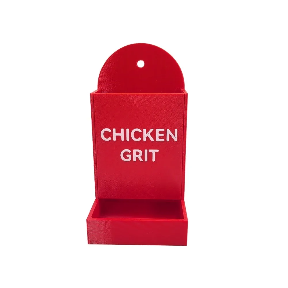 

Portable Hanging Chicken Feeder Trough Wide Mouth Gravity Coop Feeding Station Automatic Precision Grit Dispenser Oyster Shell