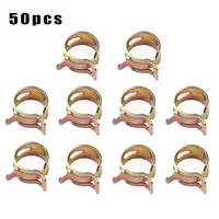 50pcs Car Spring Clips Fastener Set 5mm-9mm Fuel Water Line Hose Pipe Air Tube Clamps Auto Accessories for Vehicle Maintenance