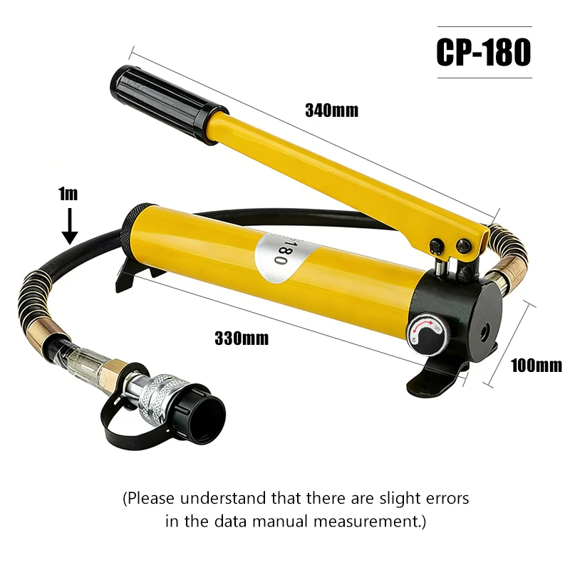 High Pressure Hydraulic Hand Pump CP-180 Manual Pump Hydraulics Large Oil Volume Hand Pump High Pressure Oil Pump