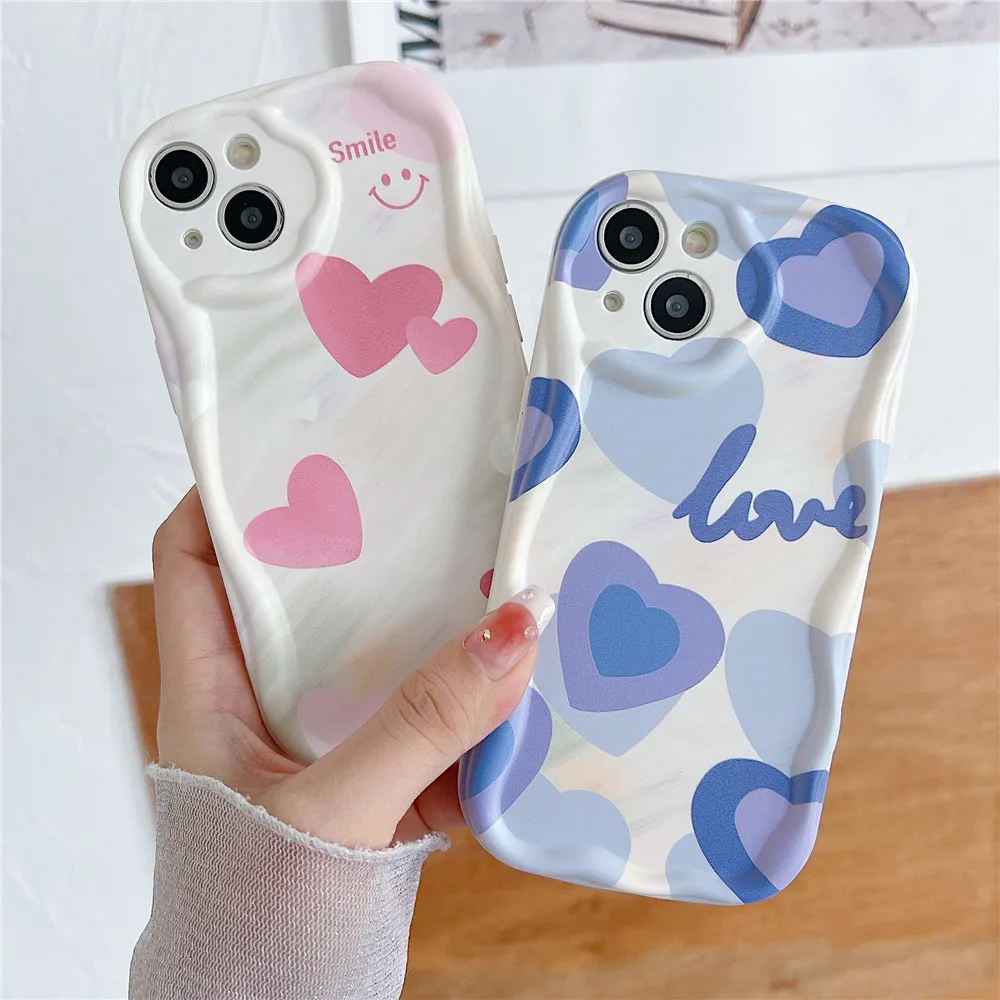 Case For Samsung S24 Ultra S23 S22 S21 Plus S24FE S23FE S21FE S20FE M34 F34 Flower Soft Silicone Wave Edge Lens Protection Cover