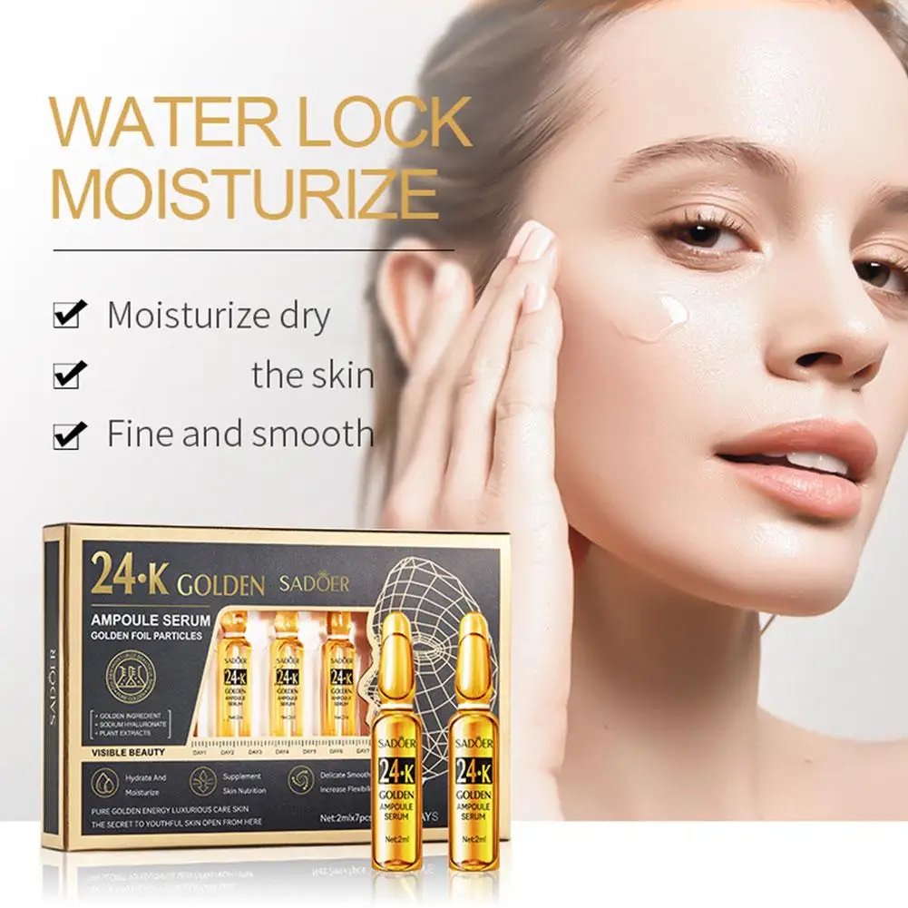 Vitamin C + Hyaluronic Acid + 24K Golden Serum - Dark Spots Freckles Removal, Pore Minimizer Anti-Aging Wrinkle Facial Skincare