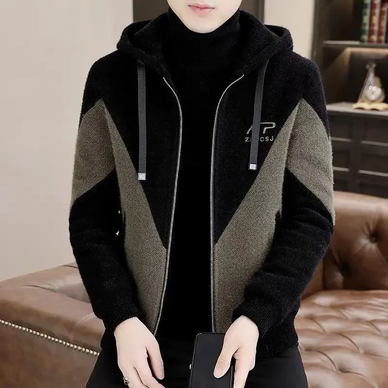 

Мужские толстовки на молнии с капюшоном, флисовые, черные, повседневные, в стиле 90-х, винтажные, элегантные, классические, по низкой цене, в стиле Emo Y2K