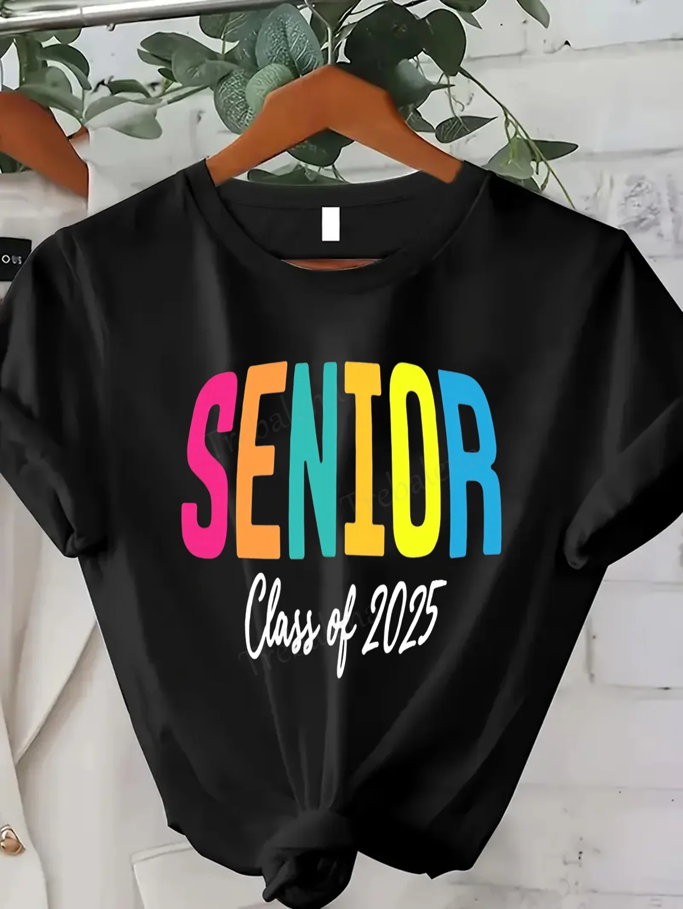 

Women T-shirt Rainbow Senior Class of 2025 Tee - Cute & Sexy Women's Graduation T-Shirt