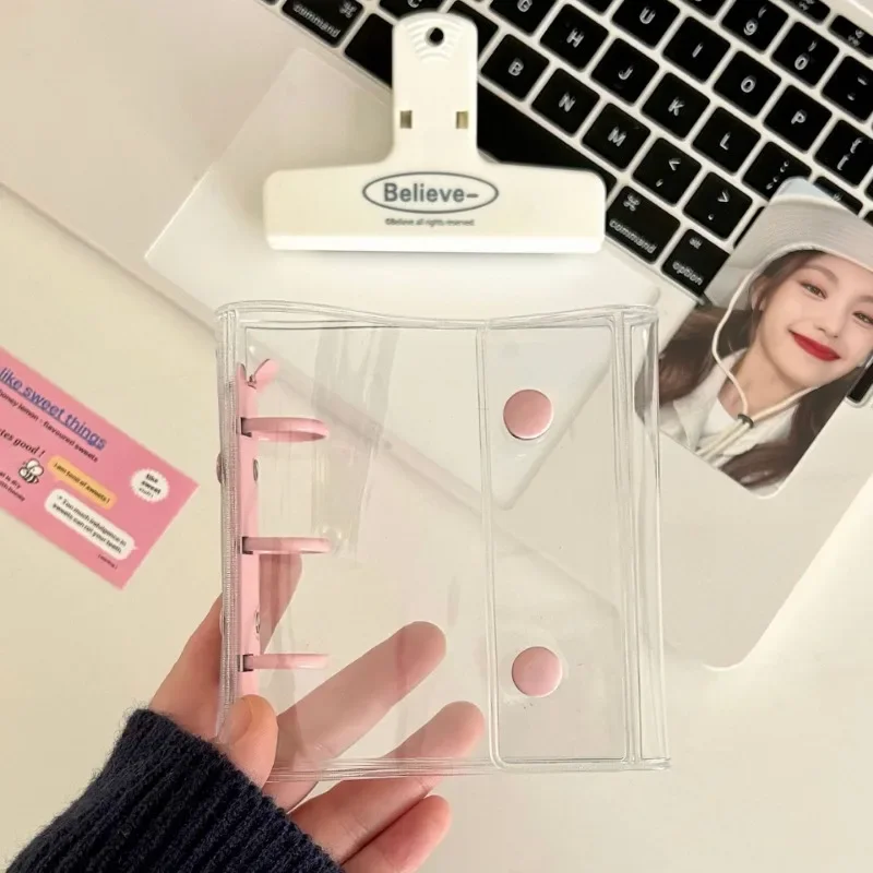 3 Inch Kpop Photocard Collection Chic Korean Transparent Display Photocard Holder A8 Size Binder Family Photo Card Collection