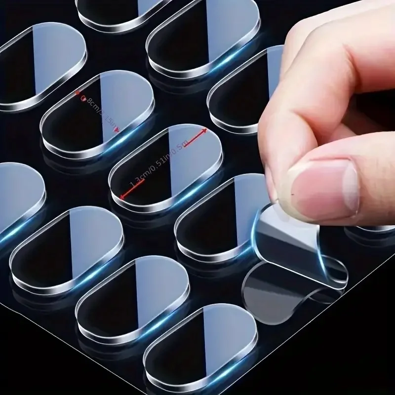 240pcs of Transparent Double-sided Traceless Glue, Mystery Box Doll Adhesive Base Fixing Glue