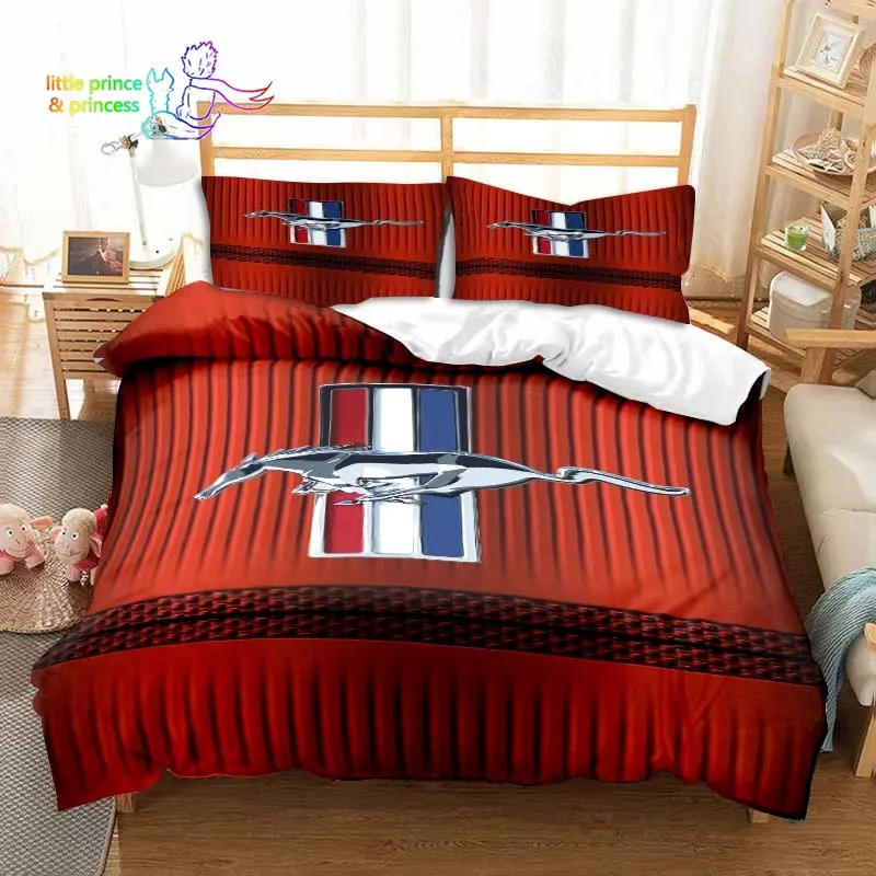 

Mustang Car 3D Print Bedding Set Single Twin Full Queen King Size Bed Set Adult Kid Bedroom Bedding Gift