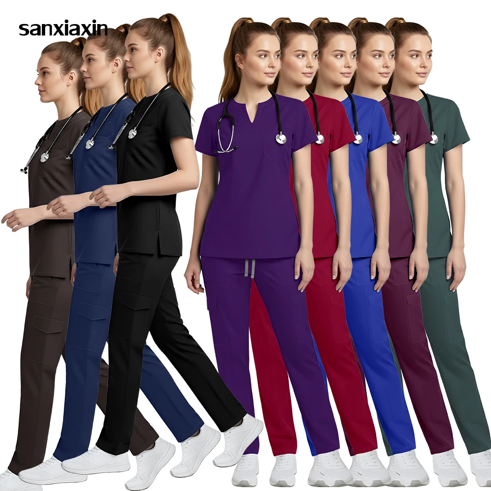 uniformes-medicos-femininos-conjunto-de-scrubs-elasticos-roupas-de-trabalho-para-spa-e-laboratorio-top-com-bolso-calcas-conjunto-de-2-pecas-roupas-de-enfermagem-e-odontologia