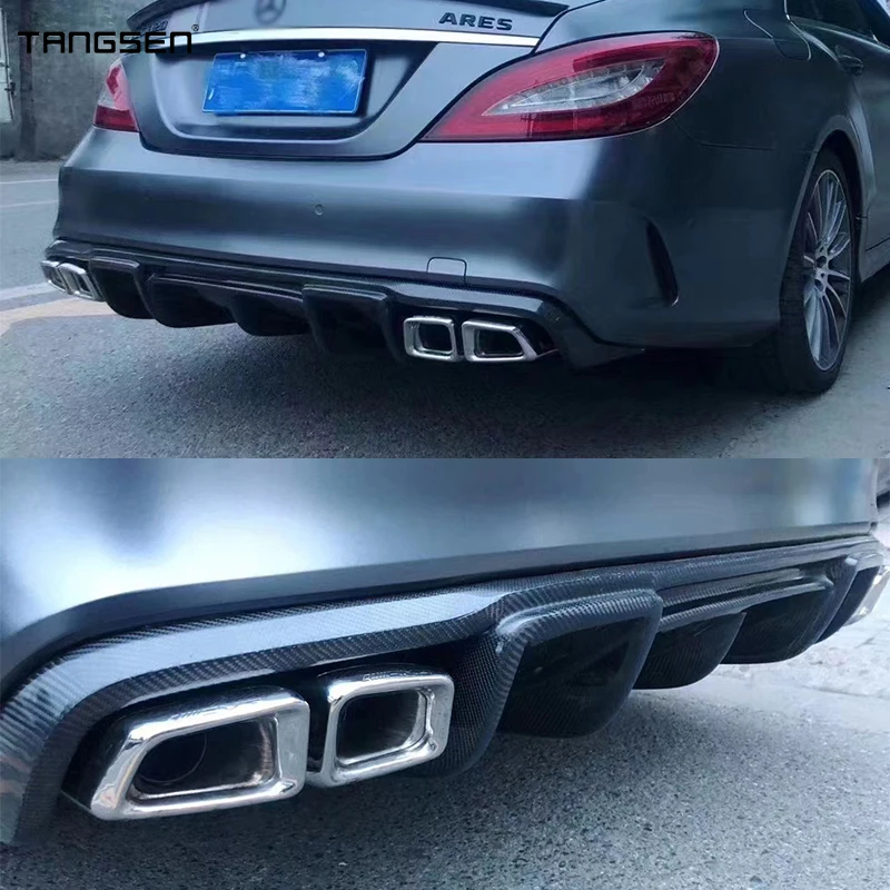 For 2011-2018 Mercedes-Benz CLS-Class W218 Exhaust Pipe Upgrade CLS AMG 63 Quad Out Square Muffler Tip Nozzle