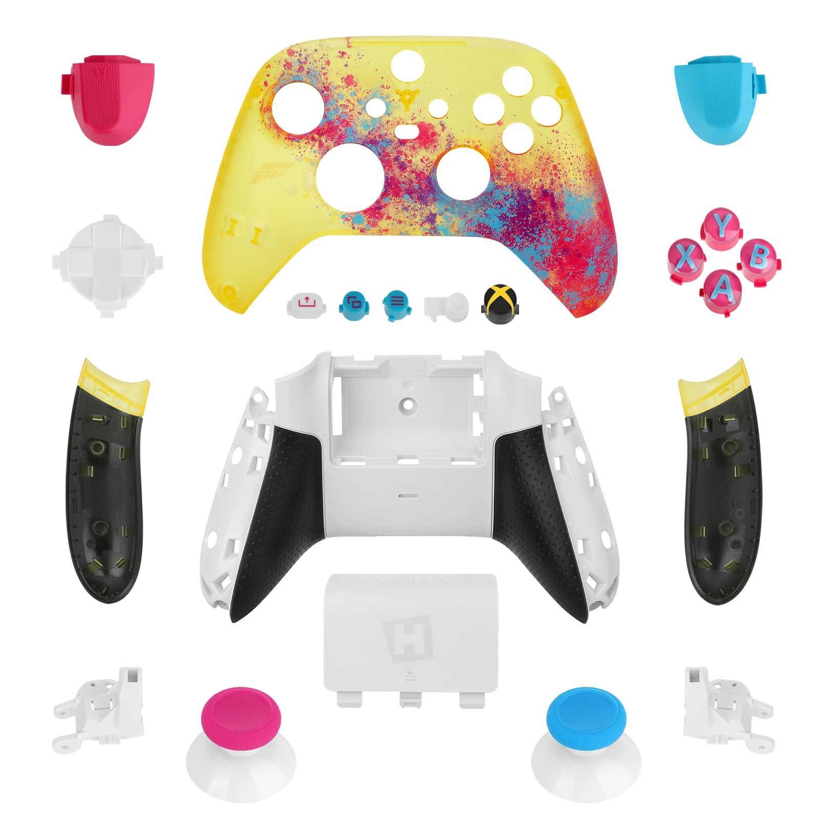 Para Xbox Series S y Xbox Series X controlador Forza-Horizon 5 edición RB LB RT LT Dpad ABXY botón cubierta de batería carcasa de agarre trasero