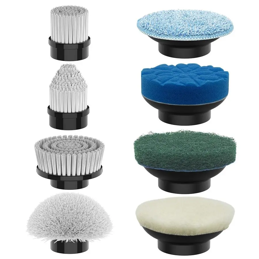 

Replaceable Brush Heads Electric Spin Scrubber,4 Pack Brush Heads amp 4 pcs Extra Brushes Kit, Cordless Spin Scrubber Power Clea
