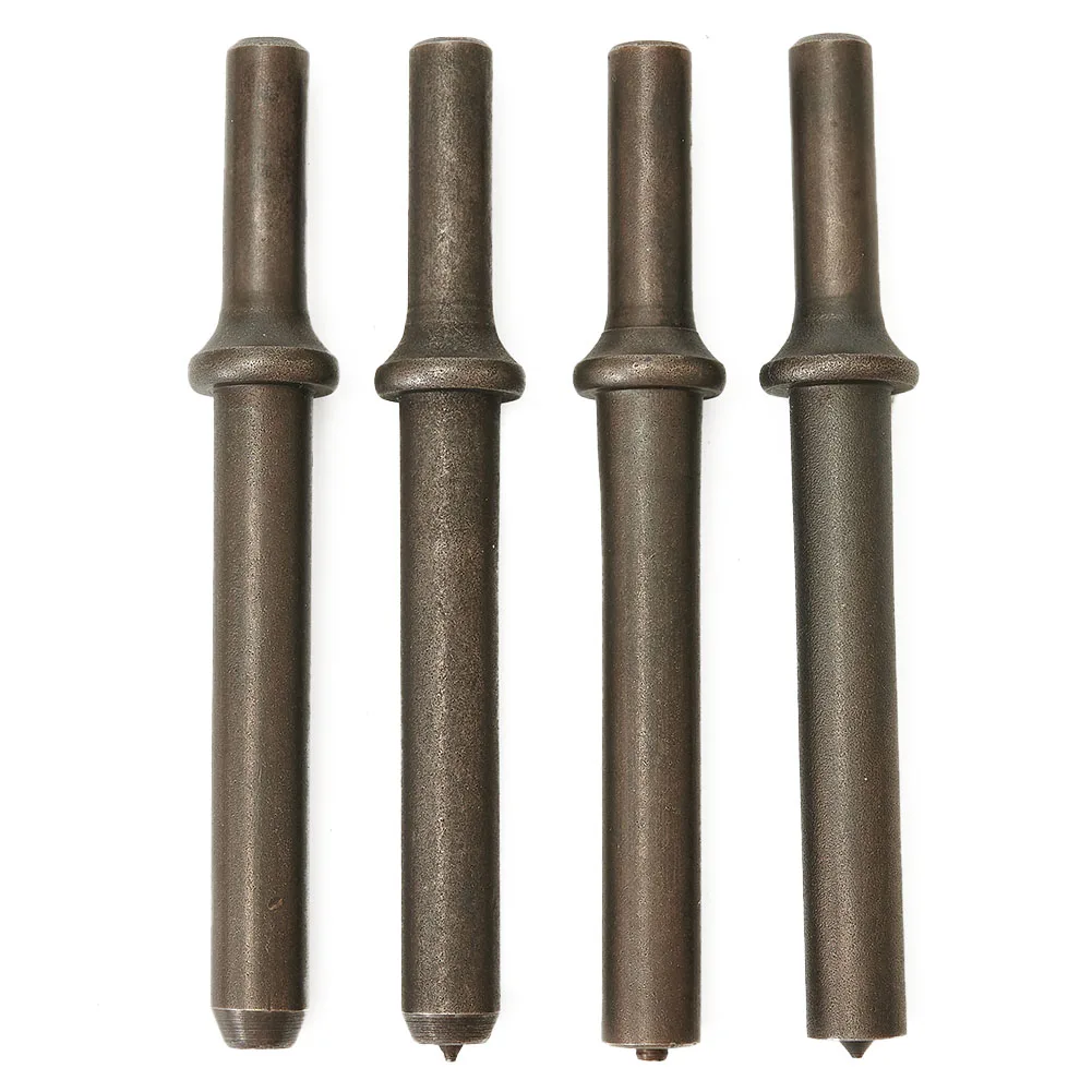 Robuste Lufthammer-Sets aus Stahlkonstruktion mit gebundenem Bit, 3 Stück + 1 Stück, kompatibel mit beliebten Lufthammern, 12 cm lang