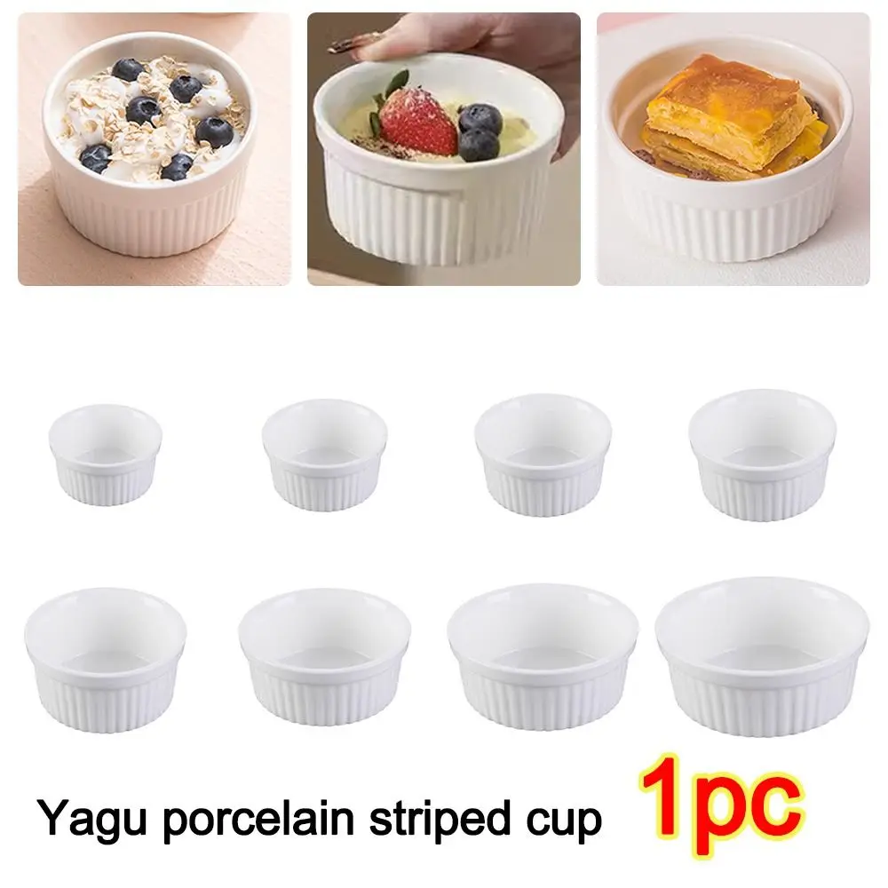 

Creative 2-6inch Pudding Bowl Heat-resistant Thickened Baking Bowl Ceramic Cake Dessert Bowl Kitchen Tableware