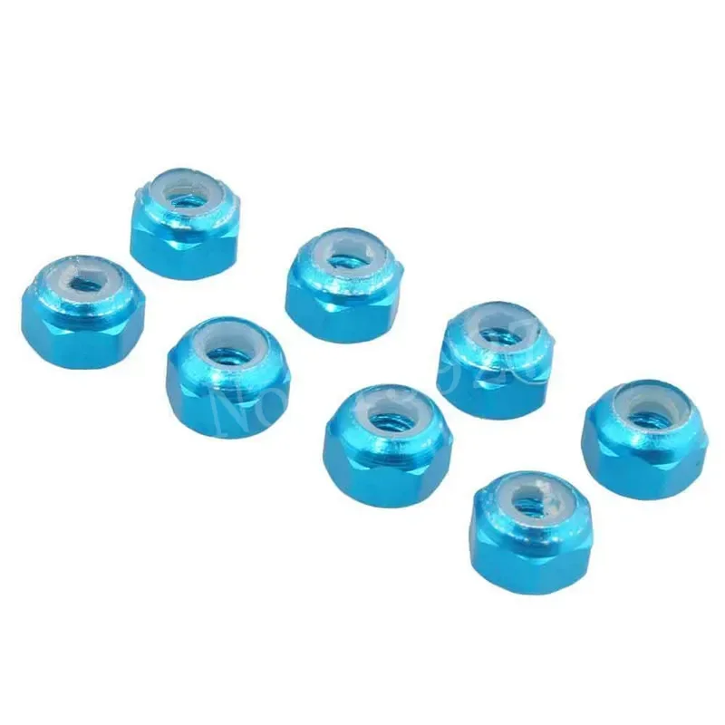 

8 шт./лот, алюминиевая нейлоновая гайка M3, 8 шт., обновление HSP 02102, запасные части для моделей масштаба 1/10, радиоуправляемый автомобиль 102048 122048