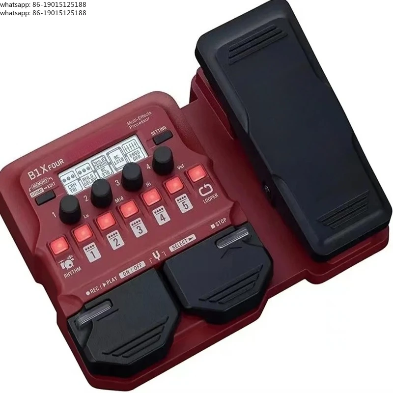 Bass Guitar Multi-Effects Processor B1 FOUR with Expression Pedal B1X FOUR  for Live Performing Zoom