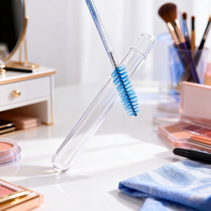 Ensemble de 10 brosses en Tube de Mascara en forme d'arc avec étui de protection, pinceaux de maquillage, brosse à sourcils, brosse à cils, brosse à cils, Spoolie