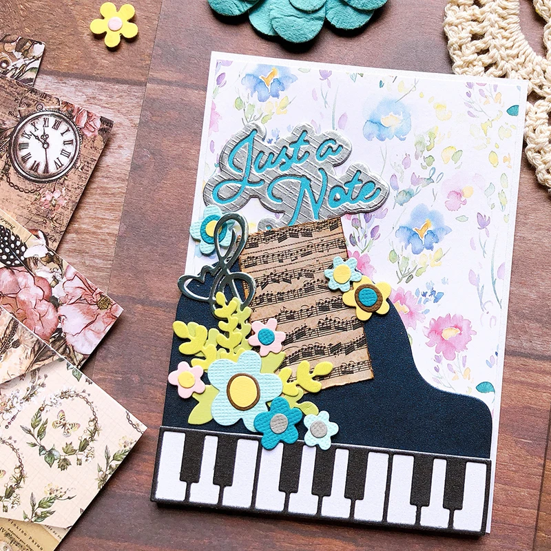 Panalisacraft Instrument Music Piano Cutting Dies Stencils DIY Scrapbooking/album Decorative Embossing DIY Paper Craft Cards