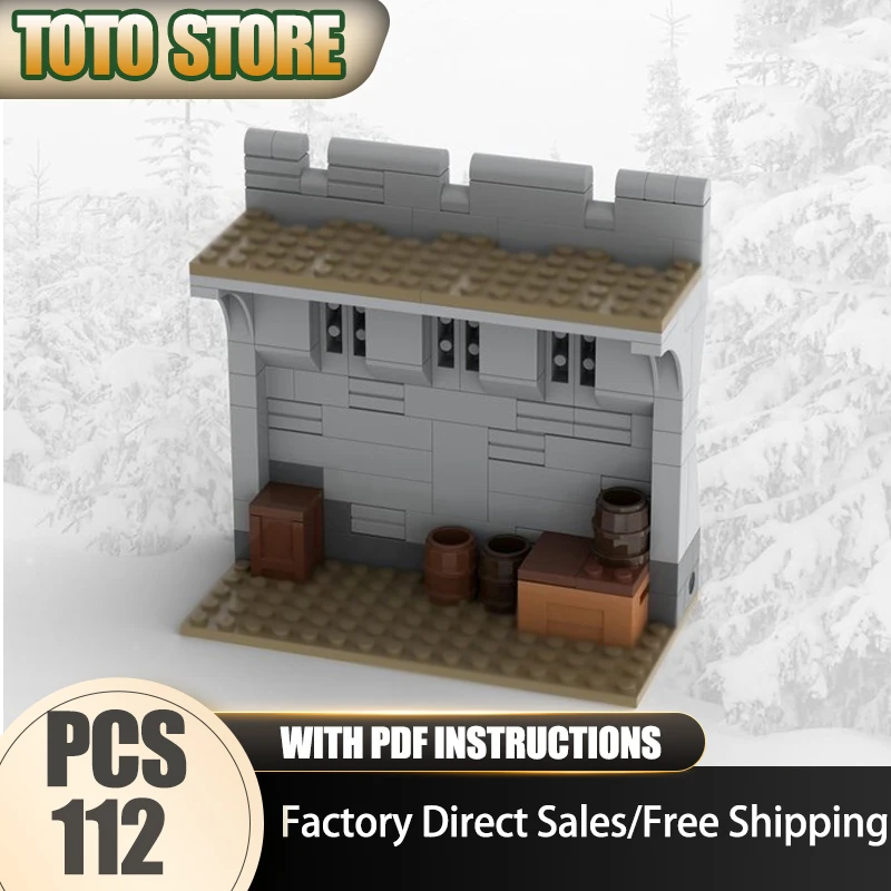 

Medieval Castle Model Moc Building Bricks WalI Model Technology City Street View Block Toy DIY Assembly Christmas Gifts