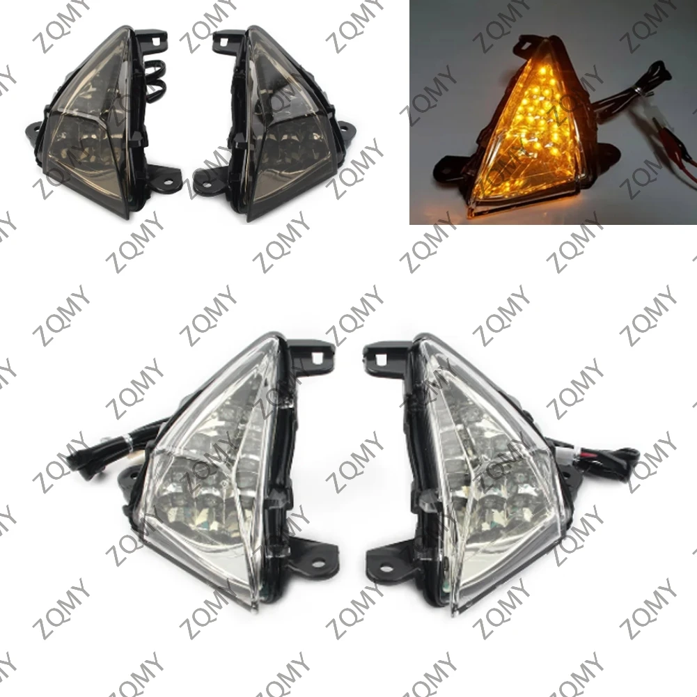 

Передние Светодиодные поворотники для мотоциклов, поворотник для Kawasaki ZX 6R 14R Ninja 650F мини 2008 2009 2010