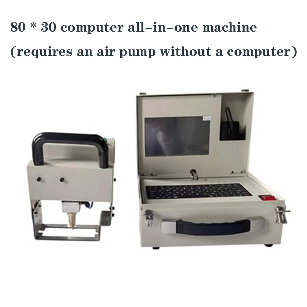 Draagbare Graveren Pneumatische Markering Machine 120x30 160x90 140x40mm Touchscreen Voor Naambord cilinder Nummer Frame Chassis