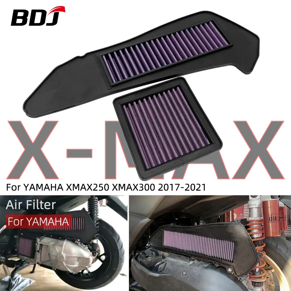 

BDJ XMAX250 XMAX300 Air Filter Motorcycle Air Intake Cleaner Engine Protect Cover For YAMAHA XMAX X MAX 250 300 2017-2021 2019