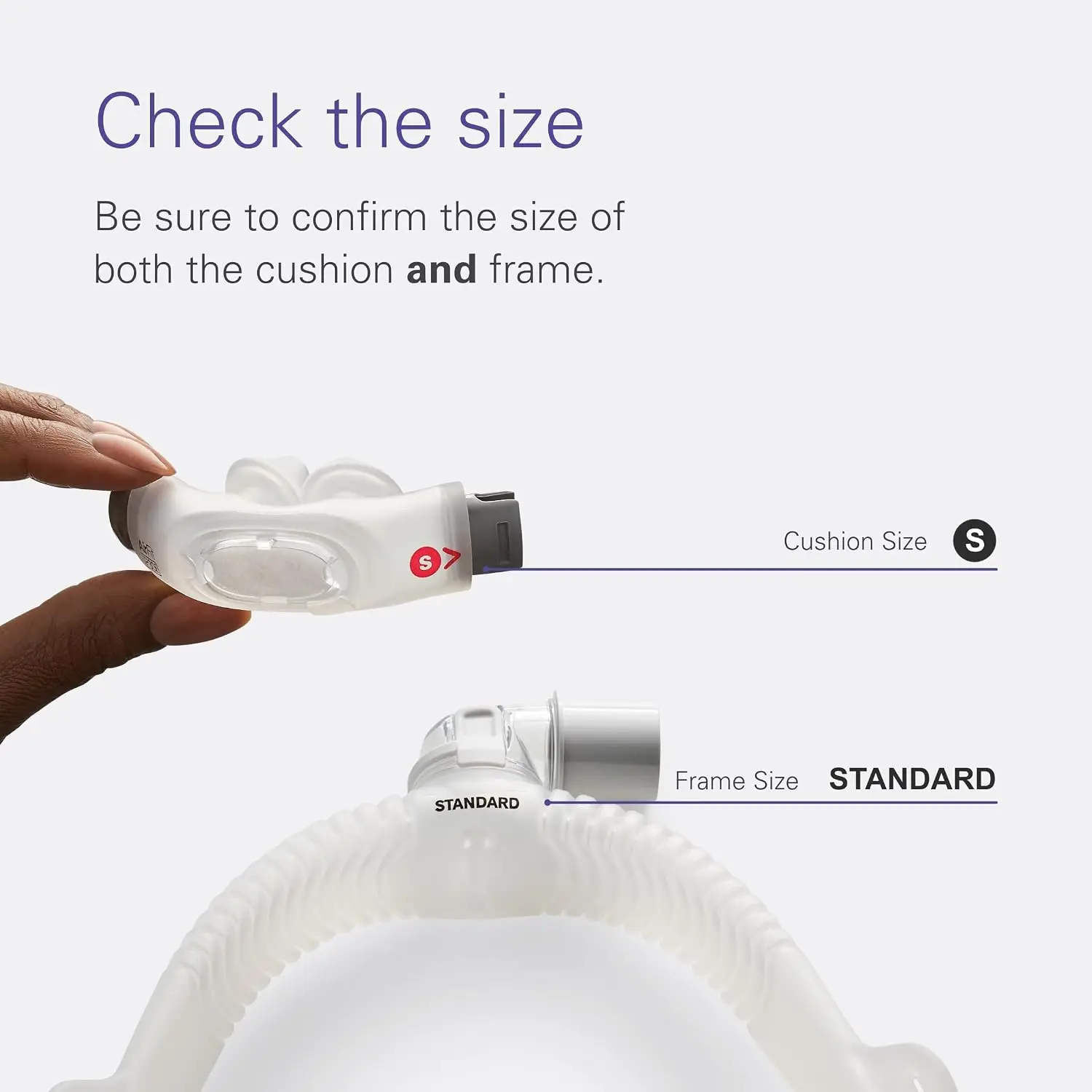 The P30i Frame System (Excluding The Headband) Offers Three Sizes of Nasal Pillows (S/M/L), Which Help Improve Sleep and Breathi