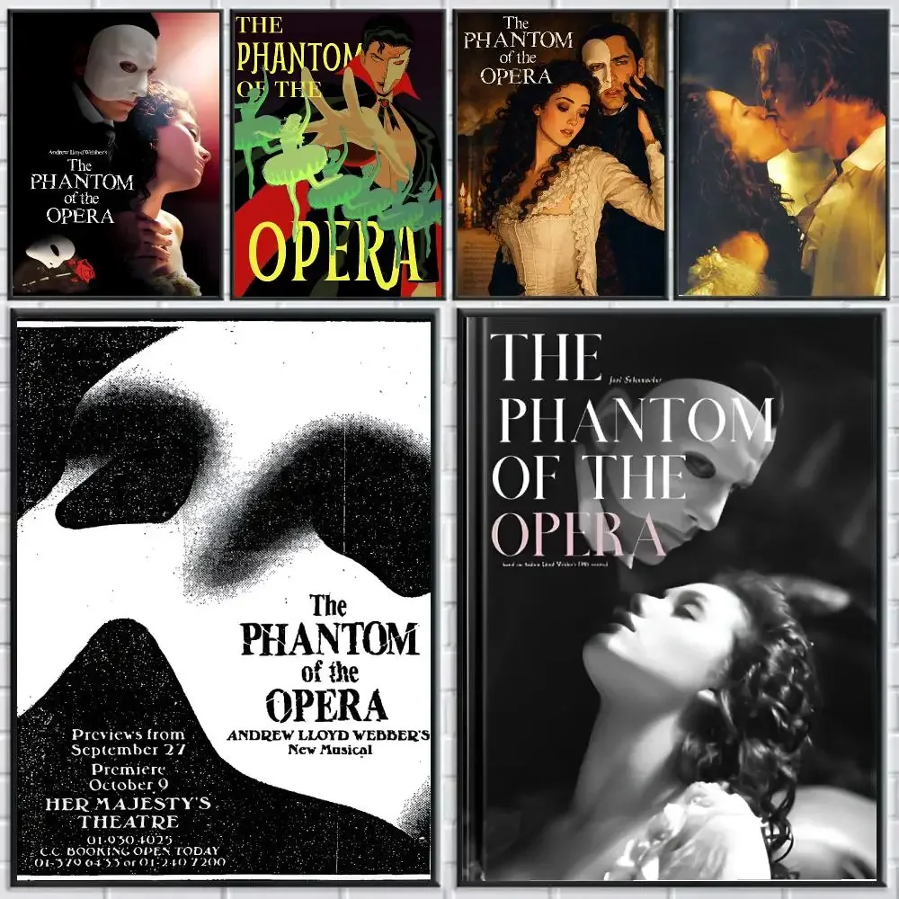 The P-Phantom Of The O-Opera Poster HD Self-adhesive Waterproof Paper Sticker Suitable For Living Rooms Bedrooms Home Decor