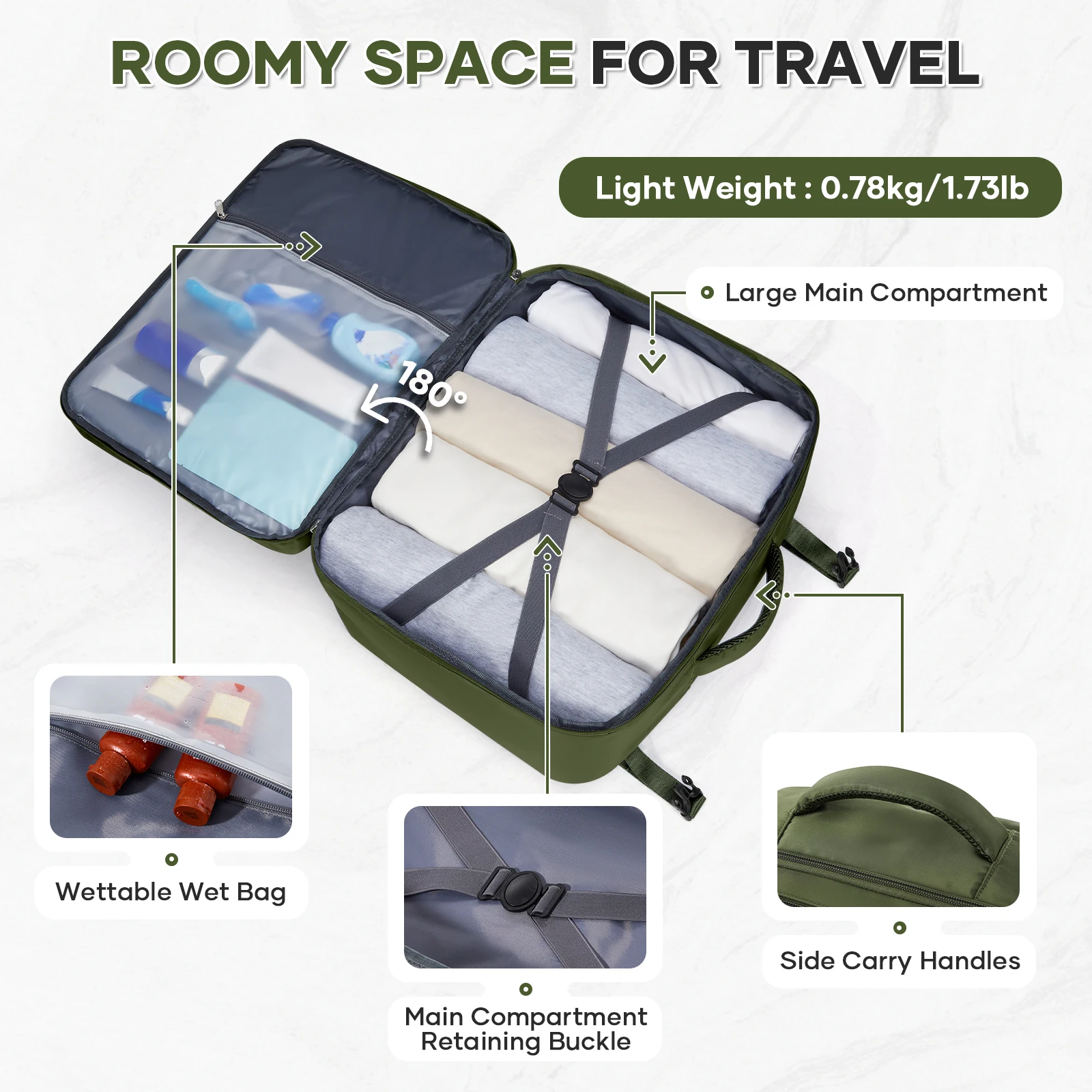 حقيبة ظهر Easyjet Cabin مقاس 45 × 36 × 20، حقيبة ظهر للكمبيوتر المحمول للأعمال للنساء والرجال، حقيبة عمل، حقائب سفر ذات سعة كبيرة، حقائب يد