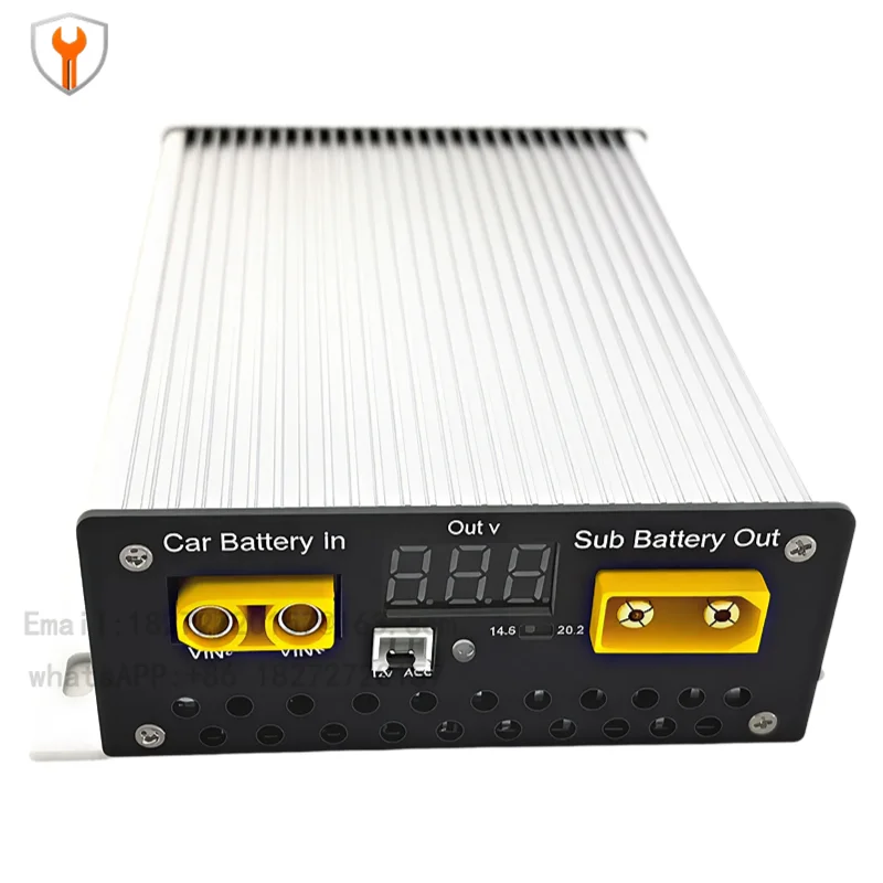 المدخلات 10-30 فولت الناتج 14.6 فولت-29.2 اختيار التروسين DC-DC20A RV شاحن القيادة