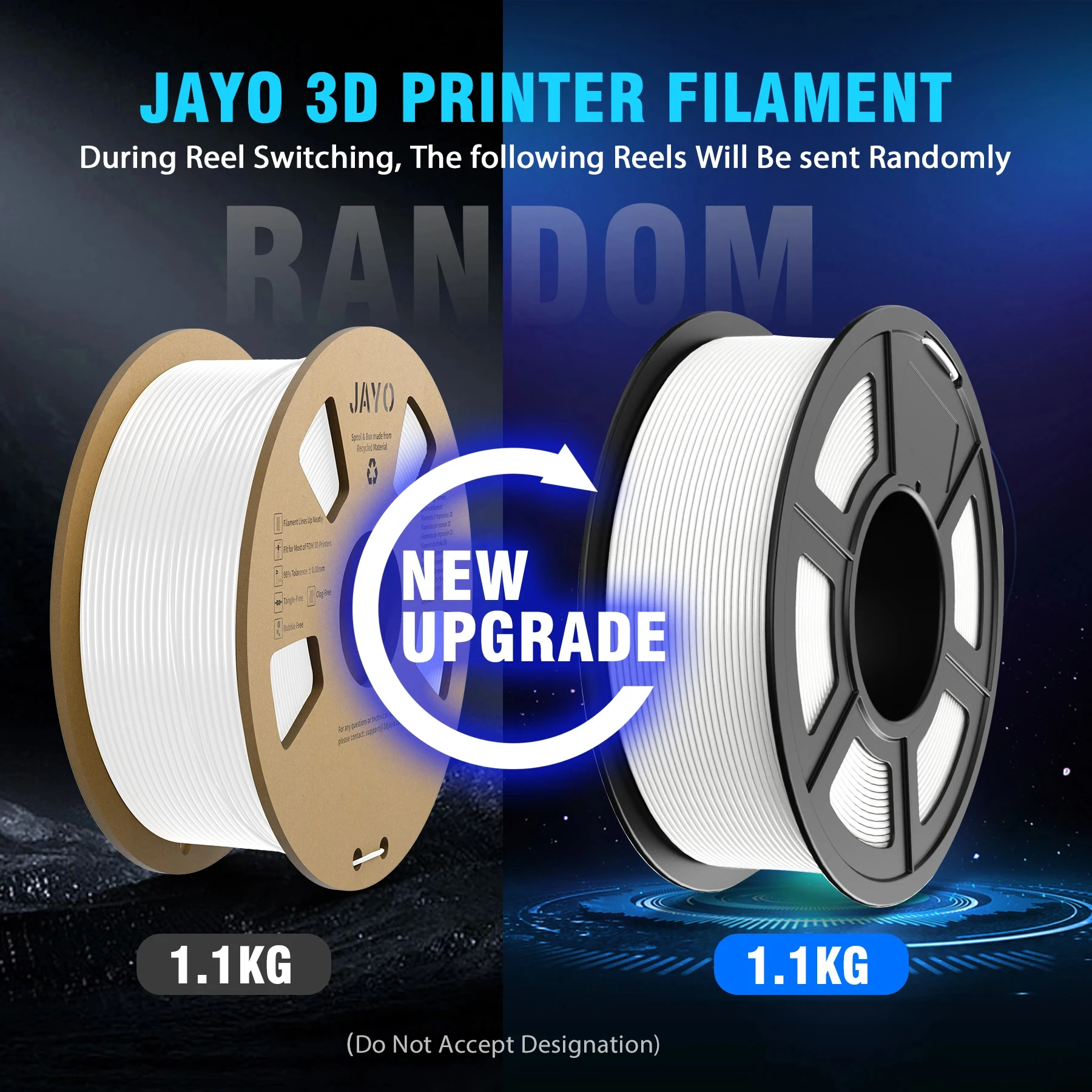 Imagem -05 - Jayo Filamento de Impressora 3d Pla Pla 1.75 mm 5.5kg Rolo 100 sem Bolha Fdm Materiais de Impressora 3d Presente Faça Você Mesmo para Caneta 3d da ue Reino Unido Eua