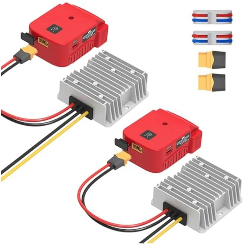 

2set 18V to 12V Step Down Converter for M18 Power Wheels Battery Adapter, DC 12V 20A 240W Buck Converter Regulator