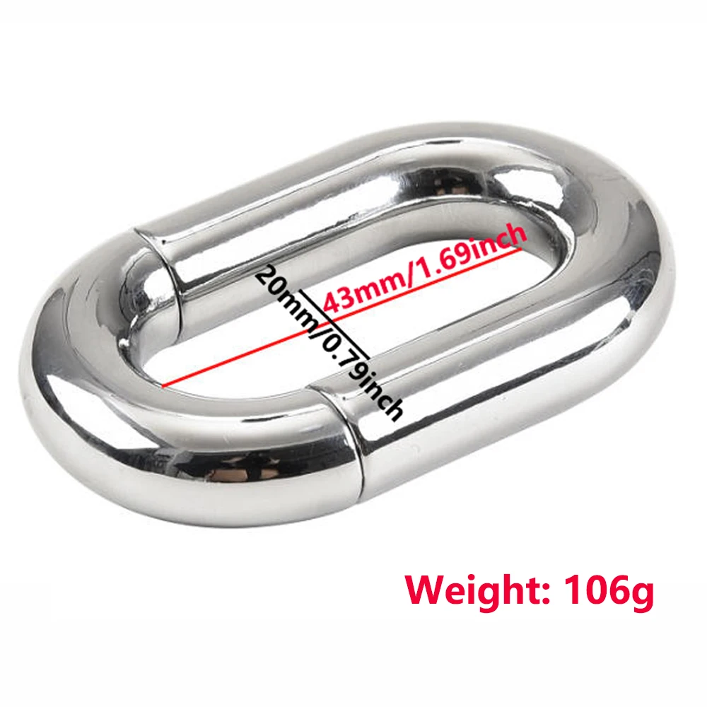 Male Heavy Ball Scrotum Stretcher Metal Penis Ring Bondage Cock Ring Delay Ejaculation Male Sex Toy Man - Image 6