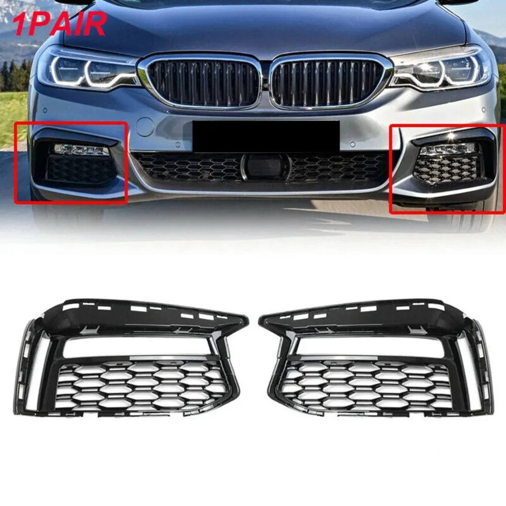 

Front Lower Grilles Fog Lights Cover Trim 51118064963 51118064964 for BMW- G30 530E 530I 540D 2017-2021