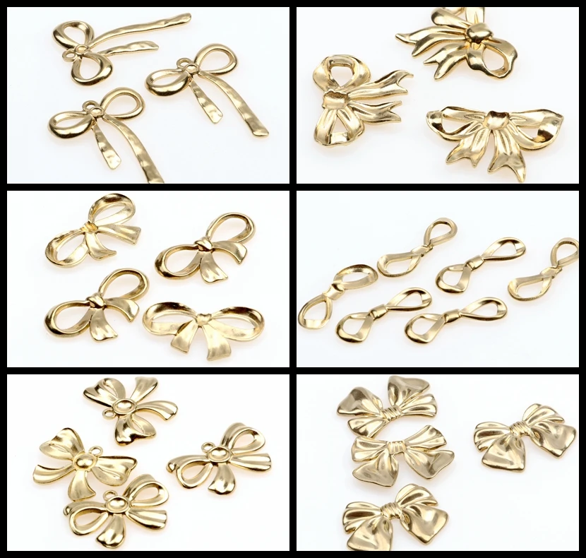 

Raw Brass Charm,Butterfly knot Pendants,Findings Accessories For Diy Earring Necklace Bracelet DIY Making,Jewelry Supplies