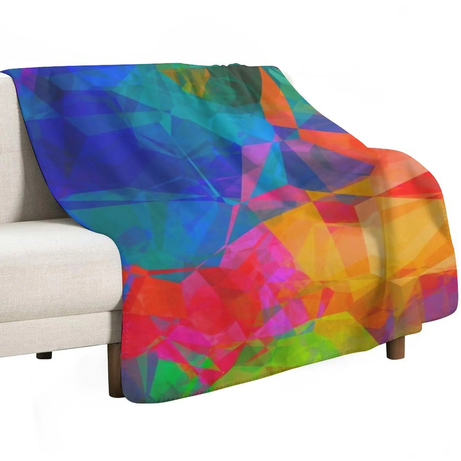 Vibrant Abstract Color Burst Throw Blanket Fashion Sofas Heavy anime funny gift Decorative Sofa Weighted Blankets