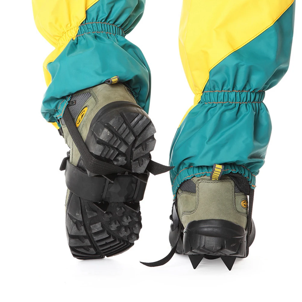 

Portable Anti-slip Crampons 4 Claws for Ice Snow Hiking Climbing Elastic Shoes Boots Black Travel Lightweight Compact