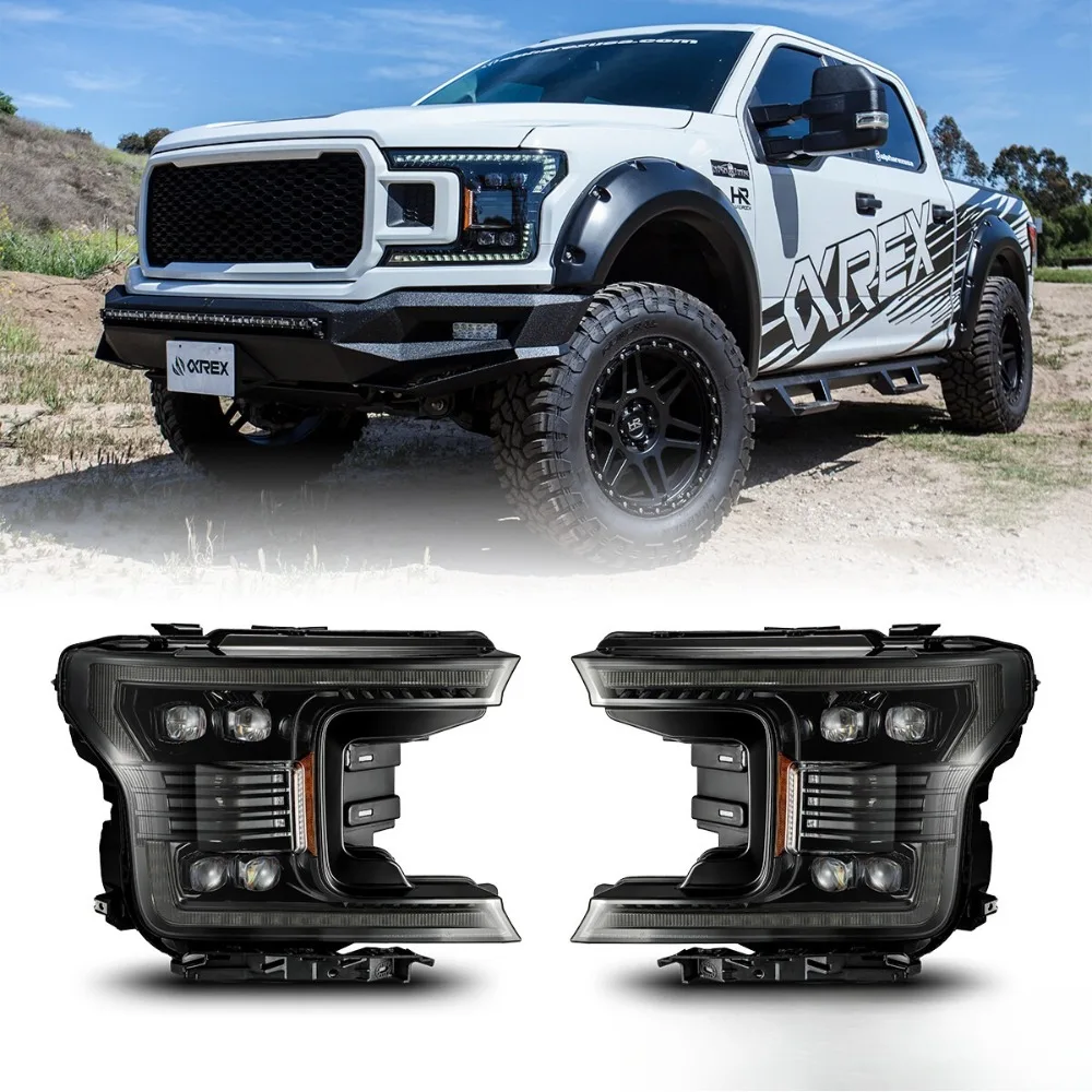 

For 2018-2020 Ford F150 NOVA-Series LED Projector Headlights Alpha-Black