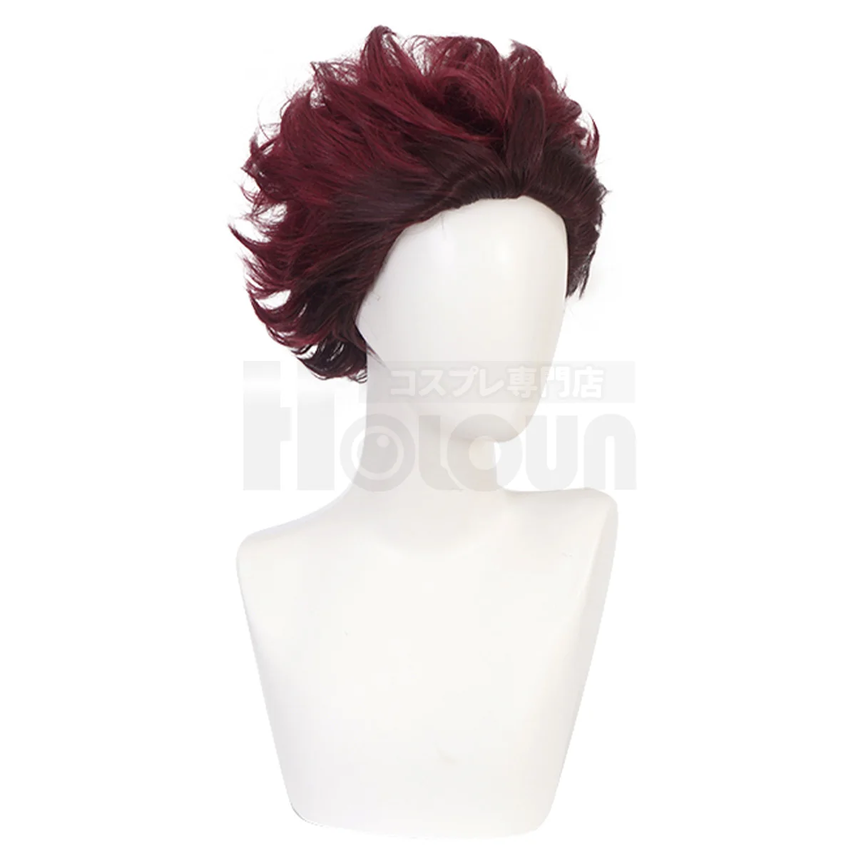 HOLOUN Anime Kamado Tanjiro Cosplay Wig Rose Net Synthetic Fiber Adjustable Size Heat Resistant Cap Comb Halloween Cos