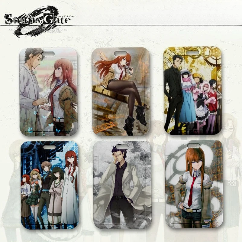 Steins;Gate Anime Peripheral Makise Kurisu Okabe Rintarou Students Children Bus Subway Access Card Protector Decoration Gifts