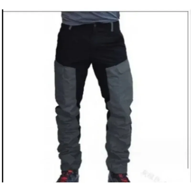 Pop Men's Color-blocking Trousers, European And American Youth Fashion Outdoor Motorcycle Sports Multi-pocket Work Pants. S-XXXX