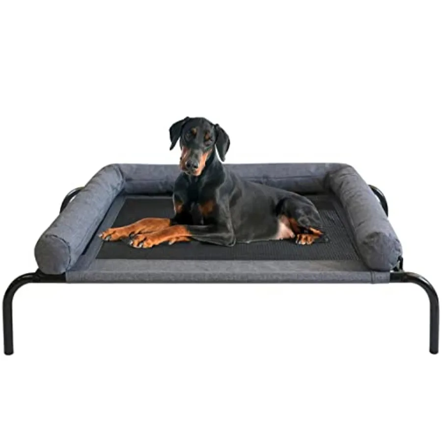 

Coolg Elevated Pet Cushion Bed Raised Dog Cots for Small Dogs Portable door and Outdoor Pet Hammock Frame with Breathable Mesh