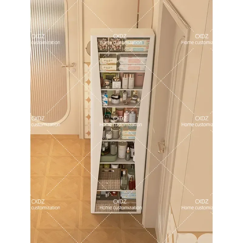 Kitchen Refrigerator Gap Storage Cabinet Multi-layer Shelf Side Seam Organizer Integrated Entrance Rack for Home Use